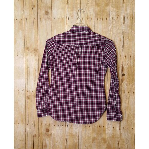 American Eagle Outfitters AEO Women's Plaid Purple Button Up Shirt Size S - Picture 8 of 9